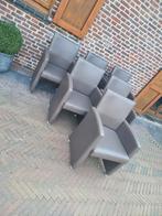 Lederen stoelen op wieltjes, Ophalen of Verzenden, Zo goed als nieuw