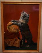 Cat painting,by joky kamo, Antiquités & Art, Art | Peinture | Moderne, Enlèvement