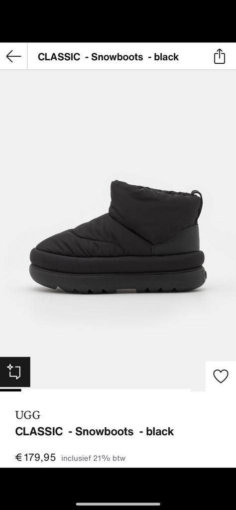 Bottines UGG / snowboots T41 - BRUSSELS, Kleding | Dames, Schoenen, Nieuw, Zwart, Ophalen