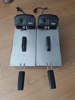 Dubbele friteuse, Elektronische apparatuur, Frituurpannen, 2 tot 3 liter, Ophalen of Verzenden, Zo goed als nieuw, Uitneembare binnenpan