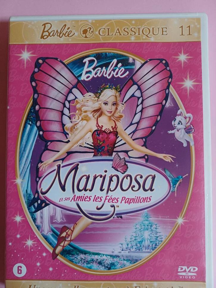 DVD Barbie Mariposa en haar vrienden de vlinderfeeën, Cd's en Dvd's, Dvd's | Tekenfilms en Animatie, Zo goed als nieuw, Ophalen of Verzenden