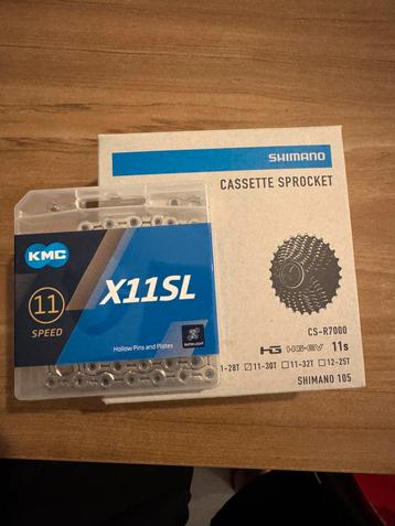 Shimano 105 cassette + KMC ketting 11 speed beschikbaar voor biedingen
