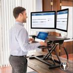 UPdesk Cross wit - elektrisch, Maison & Meubles, Bureaux, Enlèvement, Réglable en hauteur, Comme neuf, Bureau debout