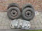 4 Stalen Velgen met wieldeksels classic mini, Auto-onderdelen, Ophalen, Velg(en)