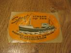 Vintage Sticker Sport Vissen op zee Scheveningen , Verzamelen, Ophalen of Verzenden, Nieuw, Overige typen