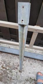 6x Paalhouder met punt 7.1 x 7.1 x 75 cm, Enlèvement, Utilisé
