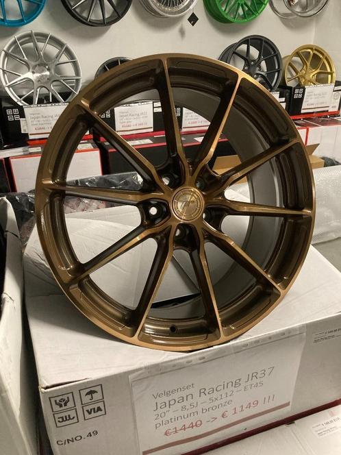 Velgenset JR37 20" 8,5J 5x112 Platinum Bronze NIEUW, Auto diversen, Tuning en Styling, Ophalen of Verzenden