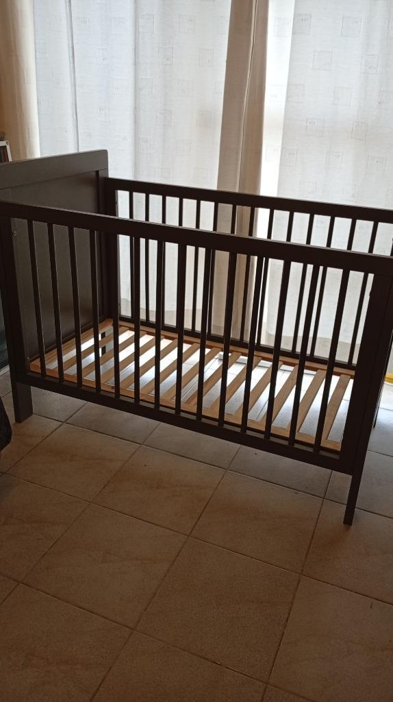 baby/kinderbed Quax (blauwgrijs), Kinderen en Baby's, Kinderkamer | Bedden, Zo goed als nieuw, Minder dan 140 cm, Minder dan 70 cm