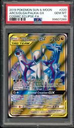 Arceus & Dialga & Palkia GX PSA 10 - 220/236 Cosmic Eclipse, Ophalen of Verzenden, Zo goed als nieuw, Losse kaart
