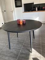 Zwarte tafel rond 120 cm, Huis en Inrichting, Tafels | Eettafels, Ophalen, Rond, Zo goed als nieuw, Vijf personen of meer