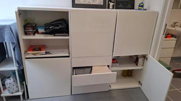 IKEA 3 kasten wit (5 deuren + 3 lades)  [KORTRIJK] beschikbaar voor biedingen