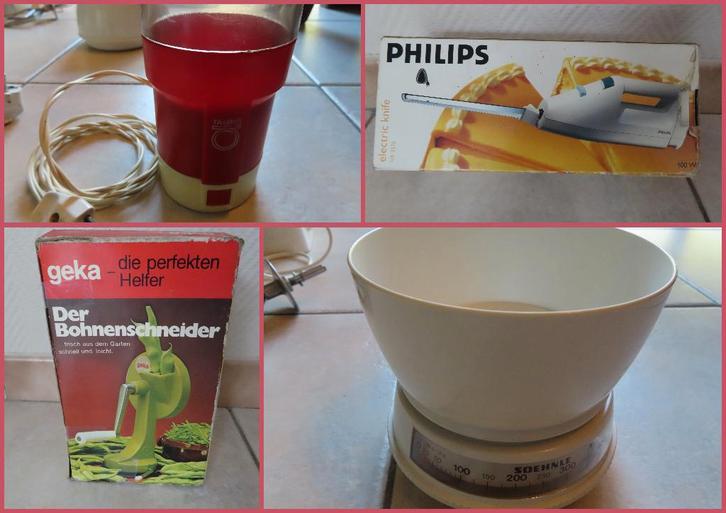 Couteau électrique, coupe haricots, moulin à café, balance, Huis en Inrichting, Keuken | Keukenbenodigdheden, Gebruikt, Ophalen of Verzenden