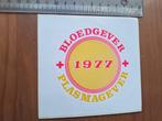 Vintage Rode Kruis sticker 1977 bloedgever Plasmagever, Verzamelen, Ophalen of Verzenden, Zo goed als nieuw, Overige typen