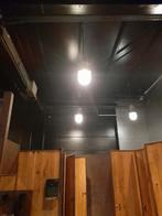 Industriele lampen, Huis en Inrichting, Lampen | Hanglampen, Ophalen, Gebruikt, Glas
