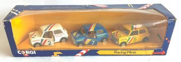 Racing Minis # C9 Wit nr 2,Blauw nr 7 en geel nr 5 set.  beschikbaar voor biedingen