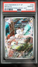 Meowth PSA 10 - 192/SV-P - Japanese Promo 2024, Ophalen of Verzenden, Zo goed als nieuw, Losse kaart