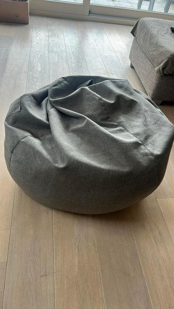 Grote zitzak poef lounge zak grijs - als nieuw! beschikbaar voor biedingen