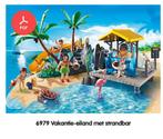 playmobil 6979 vakantie-eiland met strandbar, Complete set, Gebruikt, Ophalen of Verzenden