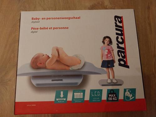 Parcura Baby- en personenweegschaal, Elektronische apparatuur, Weegschalen, Zo goed als nieuw, Digitaal, Personenweegschaal, 50 tot 100 kg