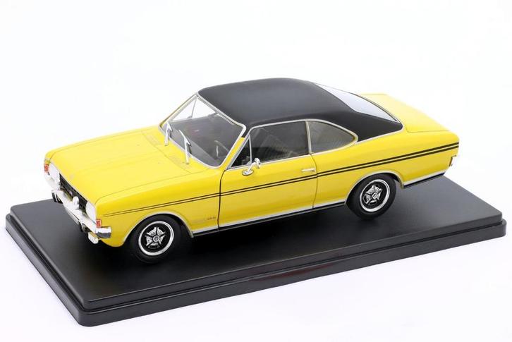Opel Commodore A GS/E Coupé 1970, geel (1:24), Hobby en Vrije tijd, Modelauto's | 1:24, Zo goed als nieuw, Auto, Overige merken