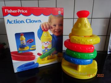 Fisher price, action clown*VINTAGE*VOLLEDIG*Made U.S.A  1988 beschikbaar voor biedingen