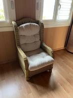 fauteuil en osier en parfait état, Maison & Meubles, Fauteuils, Moins de 75 cm, Osier ou Rotin, Osier, Comme neuf