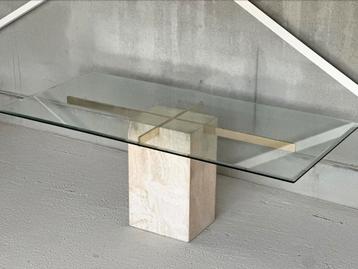 Artedi travertin eettafel, ca 1980’s beschikbaar voor biedingen