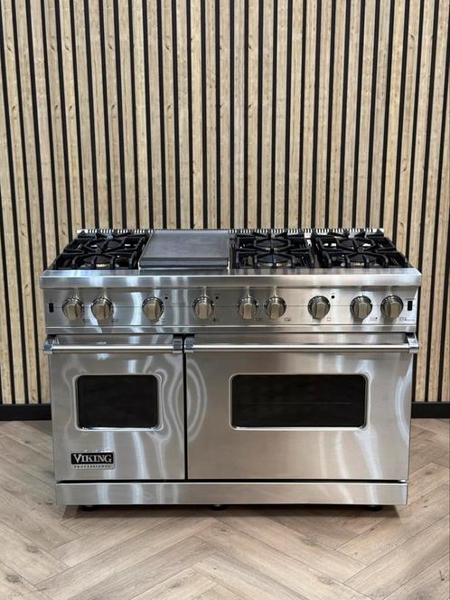 Viking Fornuis 121cm breed Inox + 2 GASOVENS, Elektronische apparatuur, Fornuizen, Gas, Grill, Ophalen of Verzenden