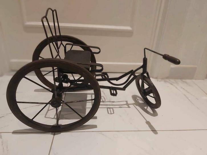 Grote vintage metalen en houten handgemaakte antieke, Huis en Inrichting, Woonaccessoires | Overige, Zo goed als nieuw, Ophalen of Verzenden