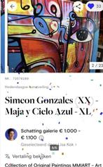 ‘Maja y Cielo Azul (XL) - Origineel werk van Simeon Gonzales, Ophalen of Verzenden