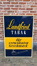 Emaille bord Landfried tabak., Verzamelen, Ophalen, Zo goed als nieuw, Reclamebord