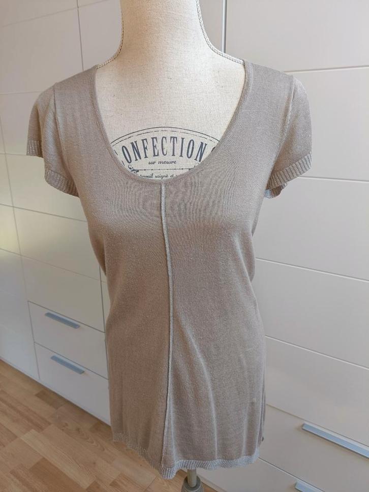 Robe/tunique beige doré, Kleding | Dames, Topjes, Zo goed als nieuw, Beige, Ophalen of Verzenden