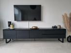Bijna nieuw!! Tv meubel met dressoir in zwarte eik, Comme neuf, Enlèvement