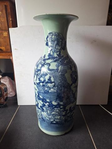Chinese porseleinen celadon pauwen vaas, Ophalen