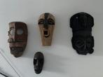 AFRIKAANSE HANDGEMAAKTE MASKERS (SET OF APART), Antiek en Kunst, Ophalen of Verzenden