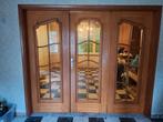 Driedubbele binnendeur met loodglas, Doe-het-zelf en Bouw, Deuren en Vliegenramen, Ophalen, Gebruikt, 120 cm of meer, Binnendeur