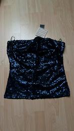 Blauw glittertopje L 38-40, Maat 38/40 (M), Blauw, Vila, Nieuw