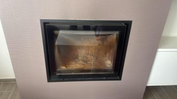 Openhaard inbouw, Maison & Meubles, Cheminées, Enlèvement, Utilisé, Encastré, Cheminée au bois