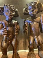 Twee Chibinda Ilunga beelden Man en vrouw. Chokwe. Angola, Antiek en Kunst, Ophalen of Verzenden