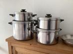 Kookpotten en braadpan De Meyere, Huis en Inrichting, Keuken | Potten en Pannen, Ophalen, Gebruikt, Inox, Pannenset