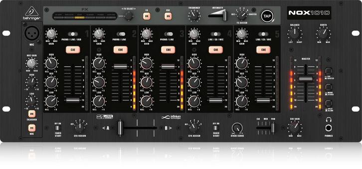 Behringer NOX1010 Premium DJ Mixer, Musique & Instruments, Tables de mixage, Comme neuf, 5 à 10 canaux, Entrée micro, Enlèvement ou Envoi