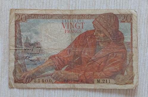 France 1949 - 20 Francs 'Pêcheur' M.211 55400 - P#100c, Postzegels en Munten, Bankbiljetten | Europa | Niet-Eurobiljetten, Los biljet