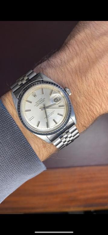 ROLEX DATEJUST 36/1603/1967/ENGINE TURNED/OPEN DATE/GARANTIE disponible aux enchères