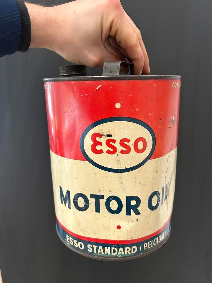 Bidon d’huile olie blik olieblik vintage esso motor oil, Verzamelen, Merken en Reclamevoorwerpen, Zo goed als nieuw, Ophalen of Verzenden