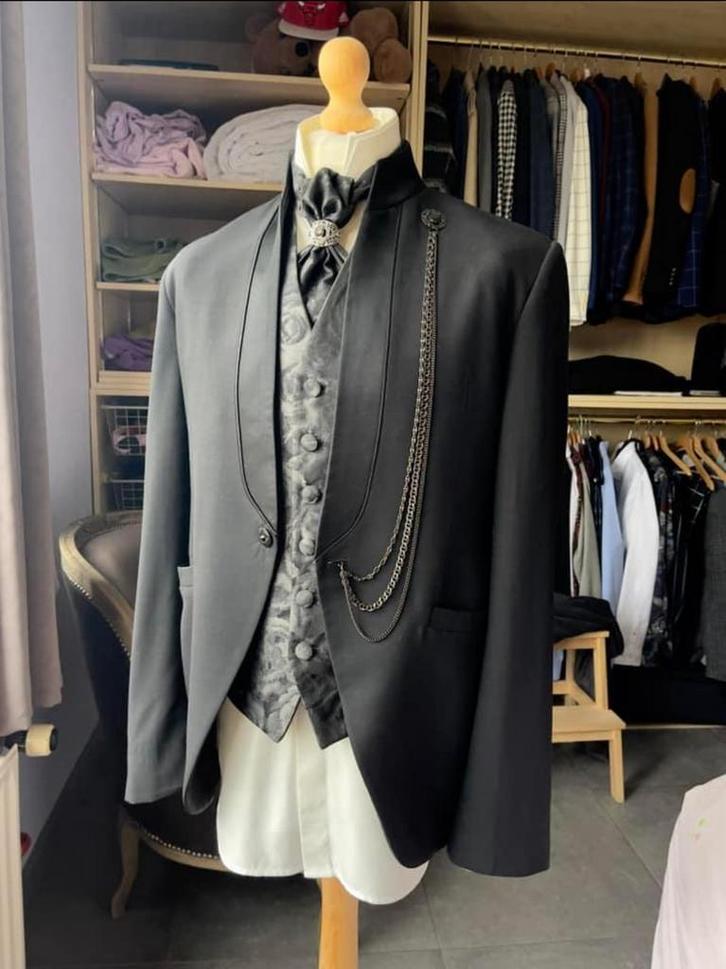 Trouwpak Carlo Pignatelli — compleet — maat 52, Kleding | Heren, Kostuums en vesten, Zo goed als nieuw, Ophalen of Verzenden