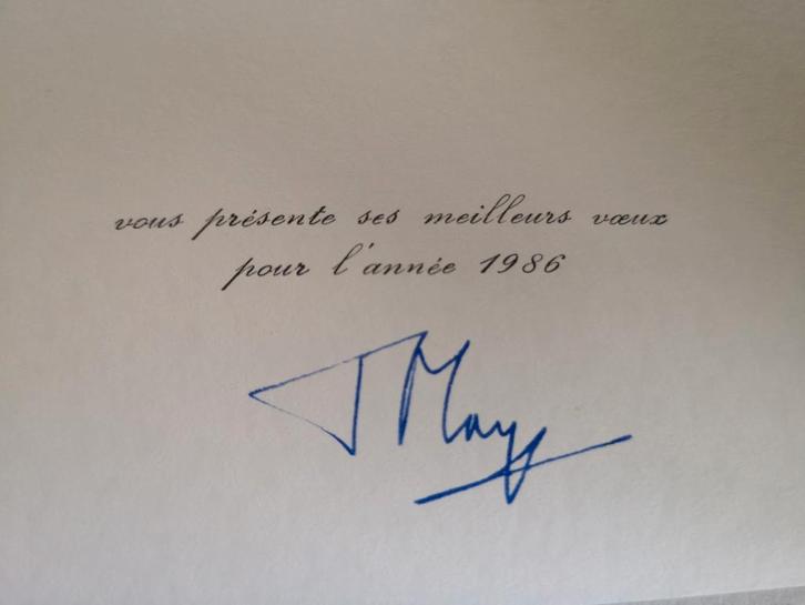 Handtekening Minister Philippe Maystadt 1986, Verzamelen, Overige Verzamelen, Zo goed als nieuw, Ophalen of Verzenden
