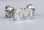 Lab Grown Diamond Solitaire Oorbellen 1.55 karaat, Handtassen en Accessoires, Oorbellen, Nieuw, Ophalen of Verzenden, Met edelsteen