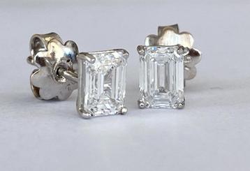 Lab Grown Diamond Solitaire Oorbellen 1.55 karaat beschikbaar voor biedingen