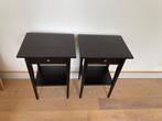 paire de table de chevet Ikea Hemnes noir, Maison & Meubles, Chambre à coucher | Tables de chevet, Comme neuf, 45 à 65 cm, Bois