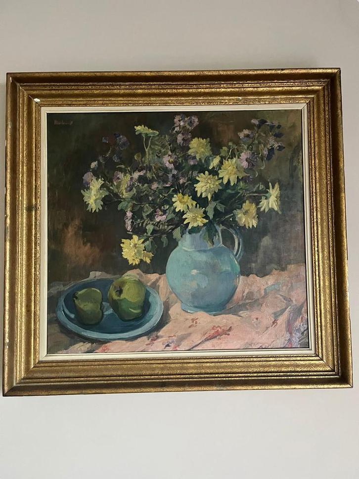 Schilderij Hildebrandt -Stilleven- Gesigneerd, Antiek en Kunst, Kunst | Schilderijen | Klassiek, Ophalen